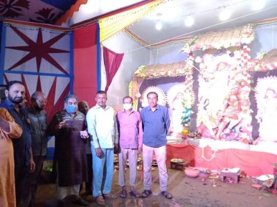 হালুয়াঘাট- ধোবাউড়া পুজা মন্ডপ পরিদর্শন করলেন- বিএনপির প্রিন্স