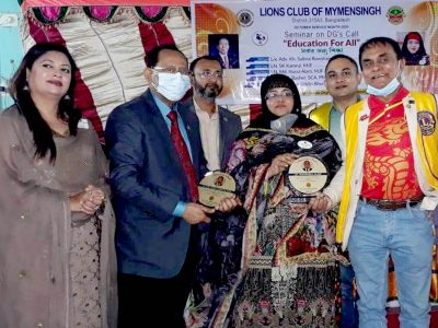 ময়মনসিংহে লায়ন্স গভর্ণর সন্মাননা পেলেন ডাঃ হরি শংকর ও মাহবুবুল আলম
