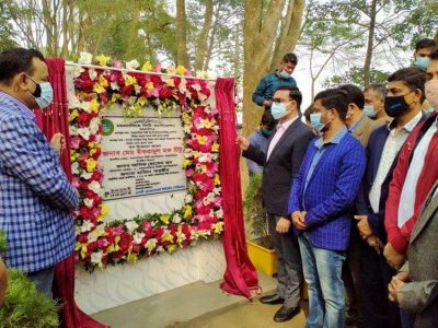 শিল্পাচার্য জয়নুল আবেদীন উদ্যানে গার্ডেন  বাতি স্থাপন কাজের উদ্বোধন করলেন মসিক মেয়র টিটু 