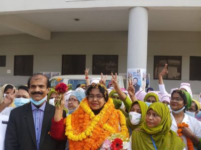ময়মনসিংহ নার্সিং কলেজে যোগদানে নয়া অধ্যক্ষ নাজমা খাতুনকে অভ্যর্থনা প্রদান