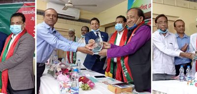 একুশে পদকপ্রাপ্ত তিন গুণীব্যক্তিদের ময়মনসিংহ প্রেসক্লাব সম্মাননা প্রদান