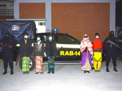 ময়মনসিংহে র‌্যাবের হাতে ৫ জন অপহরণকারী আটক