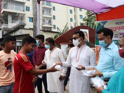 ময়মনসিংহ সিটি কর্পোরেশনের উদ্যোগে নগরীর ১১ টি পয়েন্টে মাস্ক ক্যাম্পেইন