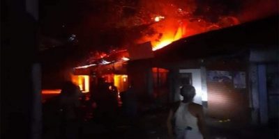 নান্দাইলে অগ্নিকান্ডে ৭টি  দোকানের মালামাল পুড়ে ছাই