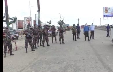 ময়মনসিংহে কঠোর লকডাউন চলছেঃ প্রথমদিনে নগরী ছিল ফাঁকা