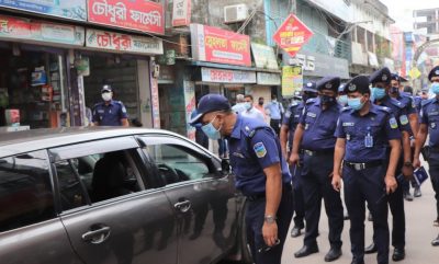 লকডাউনের ৩য় দিনে কঠোর অবস্থানে ময়মনসিংহে জেলা প্রশাসন ও পুলিশ প্রশাসন