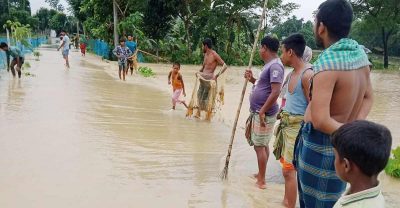 হালুয়াঘাট ও ধোবাউড়া টানা বৃষ্টি আর পাহাড়ি ঢলে অন্তত ৩০ গ্রাম প্লাবিত