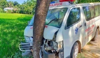 ধোবাউড়ার সরকারি অ্যাম্বুলেন্স দুর্ঘটনায়  রোগীর মৃত্যু