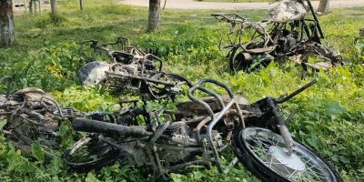 হালুয়াঘাটে নির্বাচনী সংহিসতায়  ৬টি মোটারসাইকেল অগ্নিসংযোগ