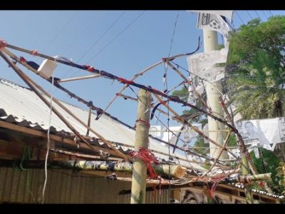 ময়মনসিংহের ফুলবাড়ীয়ায় ইউনিয়ন পরিষদ নির্বাচনের নৌকা প্রতীকে আগুন