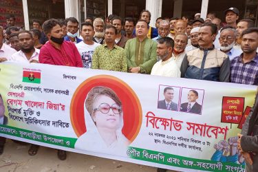 ফুলবাড়ীয়ায় বিএনপি’র বিক্ষোভ সমাবেশ