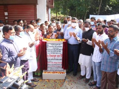 প্রায় পৌণে ২ কোটি টাকা ব্যায়ে ২ টি সড়কের উদ্বোধন করলেন মসিক মেয়র টিটু