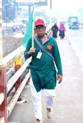 , স্বাধীনতার সুবর্ণজয়ন্তী ও ময়মনসিংহ মুক্ত দিবসে ৫০ কিঃমিঃ হাঁটলেন বীর মুক্তিযোদ্ধা বিমল পাল