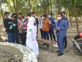 মাস্ক ছাড়া মসিকের পার্কে প্রবেশ নিষেধ