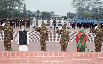 স্বাধীনতা দিবসে শহীদদের প্রতি শ্রদ্ধা নিবেদন  প্রেসিডেন্ট  ও প্রধানমন্ত্রী