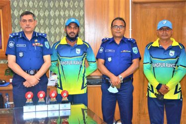 পুলিশের রংপুর রেঞ্জ ক্রিকেট টিম চার ম্যাচে জয়ী