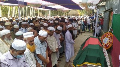 নেত্রকোনায়  সাবেক রাষ্ট্রপতি সাহাবুদ্দীন আহমদের প্রথম জানাজা সম্পন্ন