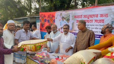 মানুষ দিশেহারা, আওয়ামী লীগ উৎসবে মাতোয়ারাঃ ত্রাণ সংগ্রহকালে- এমরান সালেহ প্রিন্স