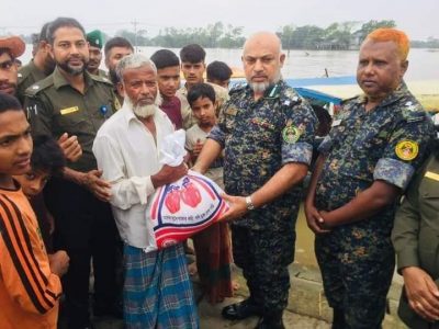 সিলেটে রেঞ্জে আনসার ভিডিপির ত্রাণ সামগ্রী বিতরণ