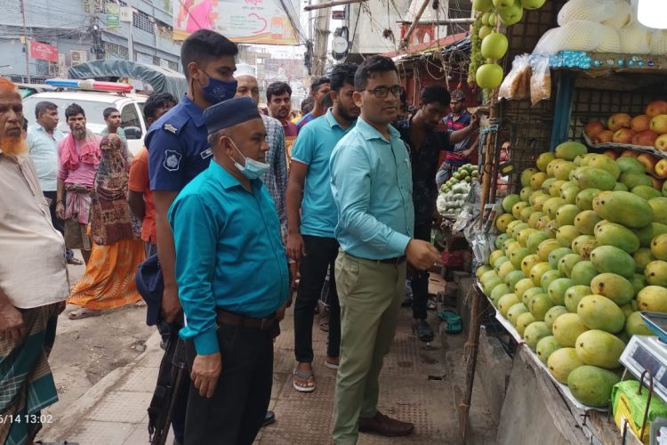নতুনবাজার ফুটপাত ও রাস্তা দখলমুক্তকরণে মসিকের অব্যাহত অভিযান