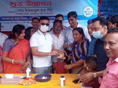 মসিকের জাতীয় ভিটামিন-এ প্লাস ক্যাম্পেইন উদ্বোধন করলেন মেয়র টিটু