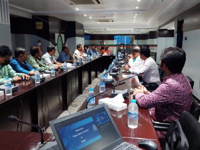 বগুড়ায় টিএমএসএস কর্মকর্তাদের সাথে স্টেট ব্যাংক অব ইন্ডিয়া কর্মকর্তাদের মতবিনিময়