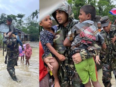 সিলেট ও সুনামগঞ্জে পানিবন্দীদের উদ্ধার কাজে ভুমিকা রাখছে সেনাবাহিনী