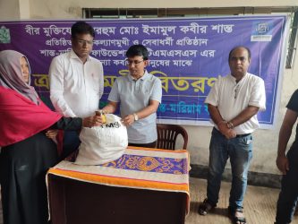 সিলেট ও সুনামগঞ্জ টিএমএসএসের সপ্তম দিনে ত্রাণ সামগ্রী বিতরণ 