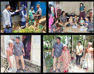 সিলেট ও সুনামগঞ্জ জেলার বন্যা পরবর্তী বিভিন্ন এলাকা পরিদর্শন করলেন–ডোমেইন প্রধান 
