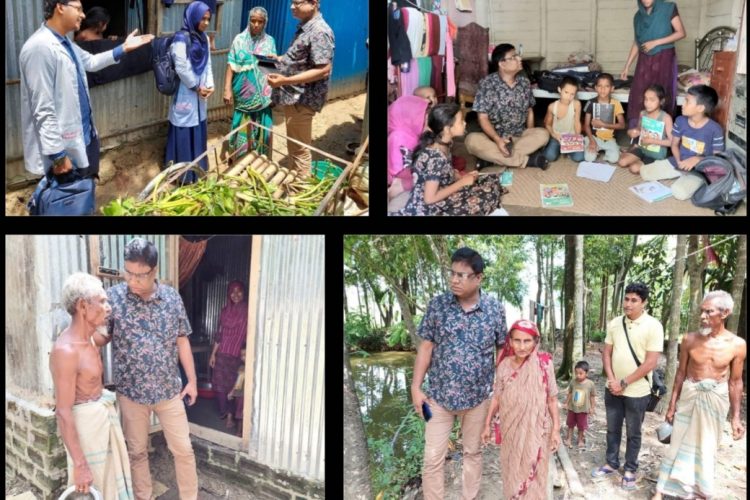 সিলেট ও সুনামগঞ্জ জেলার বন্যা পরবর্তী বিভিন্ন এলাকা পরিদর্শন করলেন–ডোমেইন প্রধান