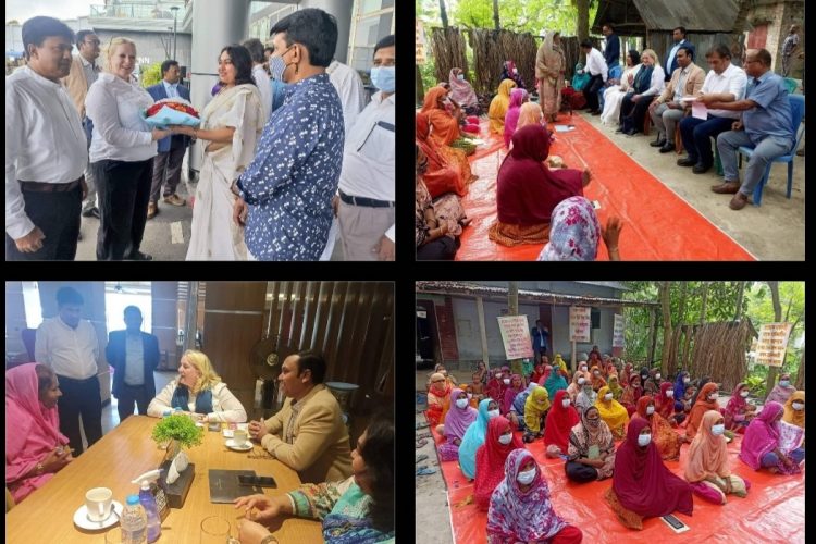 বগুড়ার টিএমএসএস পরিদর্শন করেন কটন কানেক্ট এর সিইও মিস এলিসন ওয়ার্ড