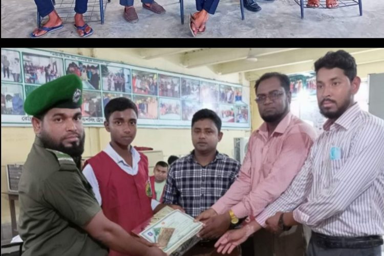 দিনাজপুর আনসার ভিডিপি সদস্যদের মধ্যে সনদ বিতরণ