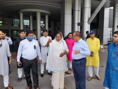 বগুড়ায় বেসামরিক বিমান পরিবহন ও পর্যটন সচিবের টিএমএসএস কার্যালয় পরিদর্শন