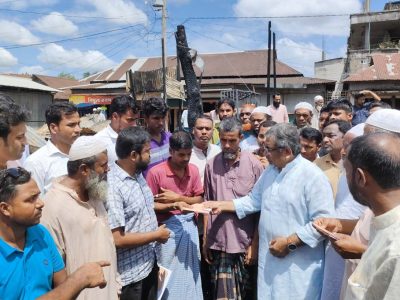 ধোবাউড়ায় অগ্নিকাণ্ডে ক্ষতিগ্রস্ত এলাকা পরিদর্শন  করলেন সৈয়দ এমরান সালেহ প্রিন্স