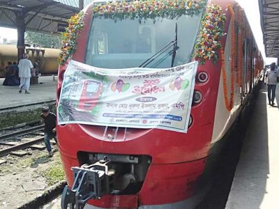 মেরামত করা পার্বতীপুর-রংপুর রুটে দুটি ডেমু ট্রেনের উদ্বোধন