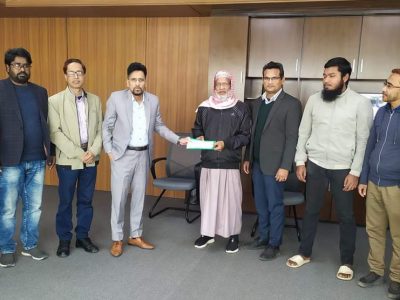 গুড়ায় গাক কর্তৃক পল্লী কর্ম সহায়ক ফাউন্ডেশন এর চেক বিতরন