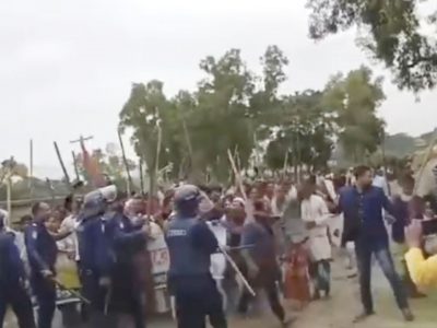 নান্দাইলে বিএনপি নেতাকর্মীদের সঙ্গে পুলিশের ধাওয়া-পাল্টা