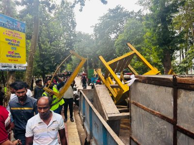 ময়মনসিংহে জয়নুল আবেদিন পার্কে সকল অবৈধ দোকান উচ্ছেদ 