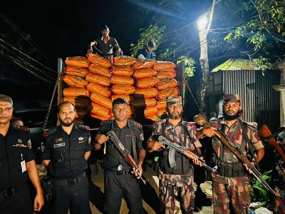 ময়মনসিংহে র‍্যাব-১৪,র অভিযানে ৩৫ লক্ষাধিক টাকা মূল্যের ২১৫ বস্তা অবৈধ ভারতীয় জিরা উদ্ধার