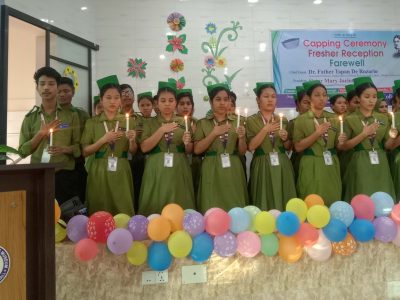 বর্নাঢ্য আয়োজনে সালেসিয়ান সিস্টারর্স নার্সিং কলেজের শিরাবরণ, নবীনবরণ ও বিদায় অনুষ্ঠান