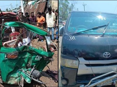 ভালুকায় মাইক্রোবাস ও অটোরিকশার মুখোমুখি সংঘর্ষে নারীসহ দুজন নিহত