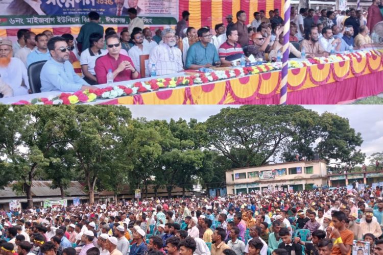 ঈশ্বরগঞ্জে বিএনপির কর্মী সম্মেলনে মানুষের ঢল