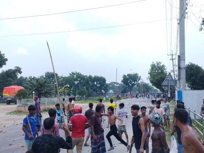 নান্দাইলে আধিপত্য বিস্তারকে কেন্দ্র করে দুই গ্রামবাসীর মধ্যে সংঘর্ষ আহত ২০