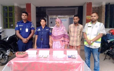 ত্রিশালে ৫লক্ষ টাকার হেরোইন ও গাঁজাসহ দুই মাদক ব্যবসায়ী গ্রেপ্তার