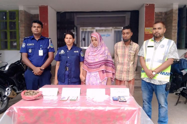 ত্রিশালে ৫লক্ষ টাকার হেরোইন ও গাঁজাসহ দুই মাদক ব্যবসায়ী গ্রেপ্তার