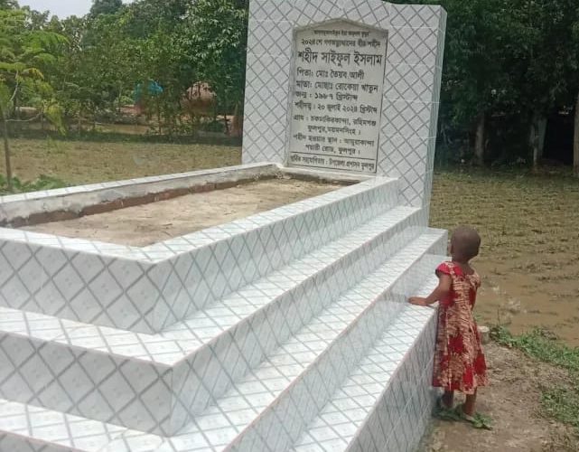 জুলাই আন্দোলন শহীদ সাইফুলের কন্যা  ‘আব্বু তুমি আসো, ভাইয়া আমাকে মারছে’