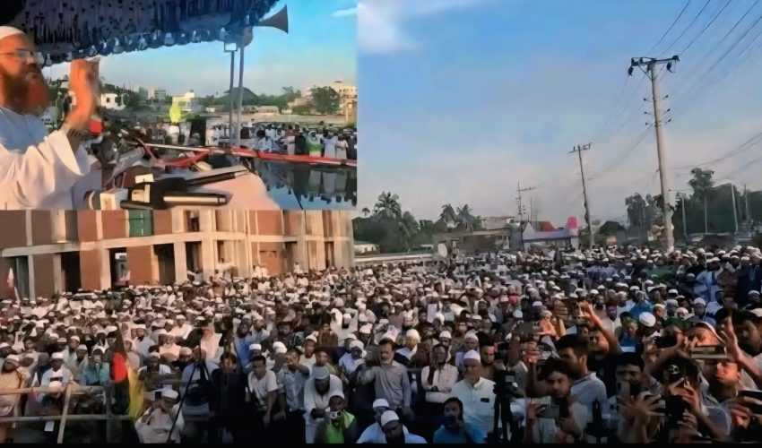 ত্রিশা‌লে ইসলামী আন্দোলনের বিশাল জনসভা অনুষ্ঠিত