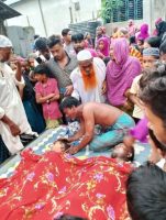 নান্দাইলে বজ্রপাতে বাবা-ছেলের মর্মান্তিক মৃত্যু