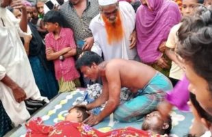 নান্দাইলে বজ্রপাতে বাবা-ছেলের মর্মান্তিক মৃত্যু