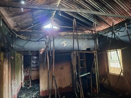 গফরগাঁও উপজেলার সাবেক বিএনপি আহবায়কের বাড়ি আগুনে পুড়ে ছাইঃ স্তব্ধ ২সন্তান